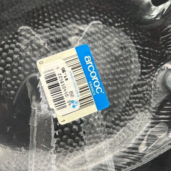 4 Vintage Arcoroc Fish Appetizer Plates Poisson Tempered Glass 6.5” France NOS - Picture 10 of 10